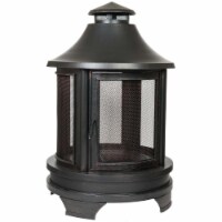 Dagan FP-1026 Pagoda Style Wood Burning Fire Pit with 6 in. Clearance, Antique Copper & Black Dagan FP-1026 Pagoda Style Wood Burning Fire Pit with 6 in. Clearance, Antique Copper & Black