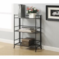 Convenience Concepts 8019B X-Tra Storage 3 Tier Wide Black Folding Metal Shelf by Convenience
