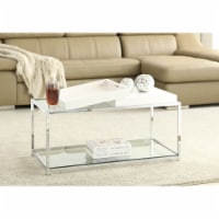 Palm Beach Coffee Table with Shelf and Removable Trays