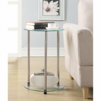 Designs2Go Classic Glass 2 Tier Round End Table