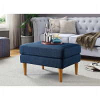 Convenience Concepts 161364BE Marlow Mid Century Ottoman, Blue