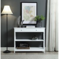 Omega 1 Drawer Console Table with Shelves