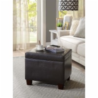 Convenience Concepts 161343ES Designs4Comfort Madison Storage Ottoman, Espresso - 21.75 x 18.