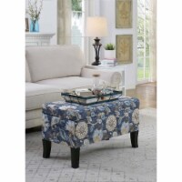 Convenience Concepts 161322FSDI Designs4Comfort Winslow Storage Ottoman, Indigo Flora - 32 x