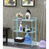 Convenience Concepts 8019SF Xtra Storage Three-Tier Wide Folding Shelf - Green, Metal - 25.25