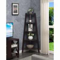 Newport 5 Tier Wide Corner Bookcase Espresso