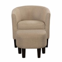 Convenience Concepts 310141FT Take a Seat Churchill Accent Chair with Ottoman, Tan