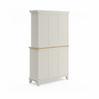 Homestyles Buffet of Buffets Wood Buffet with Hutch in Off White