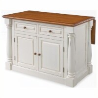 Homestyles Monarch Wood Kitchen Island in Off White