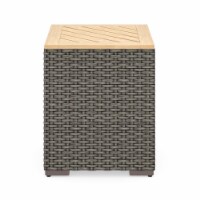 Homestyles 6801-20 Boca Raton Outdoor Side Table, Brown - 18 x 15 x 15 in.