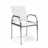 Homestyles 5650-802 36.25 x 21 x 25.5 in. Aruba Outdoor Chair, Off-White - Set of 2