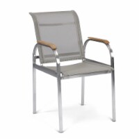 Homestyles 5650-804 36.25 x 21 x 25.5 in. Aruba Outdoor Chair, Gray - Set of 2