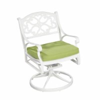 Homestyles 6652-53C 32.5 x 22 x 23 in. Sanibel Outdoor Swivel Chair, White