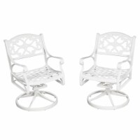 Homestyles 6652-53 32.5 x 22 x 23 in. Sanibel Outdoor Swivel Rocking Chair, White