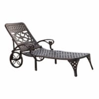 Homestyles 6654-83 Sanibel Outdoor Chaise Lounge, Black - 39 x 32.25 x 75 in.
