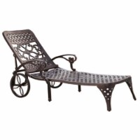 Homestyles 6655-83 Sanibel Outdoor Chaise Lounge, Bronze - 39 x 32.25 x 75 in.