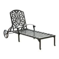 Homestyles 6658-83 Capri Outdoor Chaise Lounge, Charcoal - 37.5 x 84 x 29.5 in.