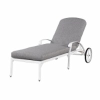 Homestyles 6662-83 Capri Outdoor Chaise Lounge, White - 37.5 x 84 x 29.5 in.