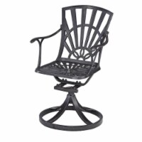 Homestyles 6660-53 Grenada Outdoor Swivel Rocking Chair, Charcoal - 35.25 x 20.75 x 24.25 in.