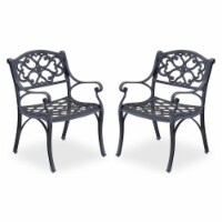 Homestyles 6654-80 31.25 x 22 x 23 in. Sanibel Outdoor Chair, Black - Set of 2