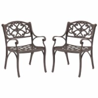 Homestyles 6655-80 31.25 x 22 x 23 in. Sanibel Outdoor Chair, Bronze - Set of 2