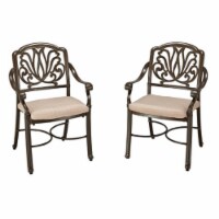 Homestyles 6659-80 36 x 24.75 x 26.75 in. Capri Outdoor Chair, Taupe - Set of 2