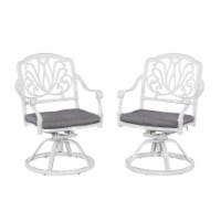 Homestyles 6662-53 Capri Outdoor Swivel Rocking Chair, White - 36 x 24.75 x 26.25 in.