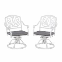 Homestyles 6662-53 Capri Outdoor Swivel Rocking Chair, White - 36 x 24.75 x 26.25 in.