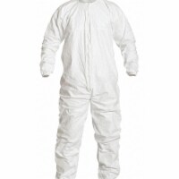 Dupont Collared Coveralls,White,XL,Elastic,PK25  IC253BWHXL0025CS