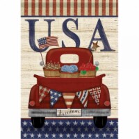 Carson Home Accents CHA49555 12.5 x 18 in. Freedom Truck Garden Flag