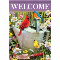Carson Home Accents CHA49914 12.5 x 18 in. Songbirds Meet Garden Flag