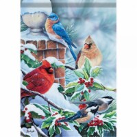Carson Home Accents CHA50107 Songbirds In Snow Garden Flag