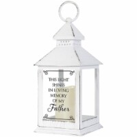 Carson Home Accents 256112 11 x 4 in. In Loving Memory of My Father Lantern with LED Candle &