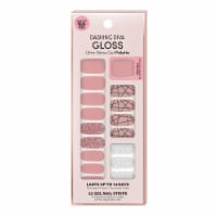 Dashing Diva GS56 Rose Sparkle Gloss Gel Nail Strip