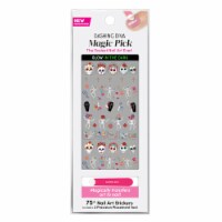 Dashing Diva Magic Pick Glow in the Dark Sugar Skulls Nail Art Stickers Perspective: Main