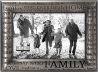Malden Family Sentiments Engraved Frame - Silver Perspective: Main