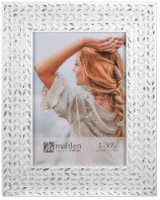 Malden International Designs Picture Frame - Textured Pattern White Perspective: Main
