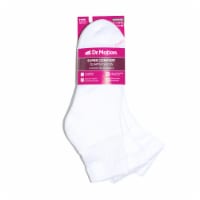 Dr. Motion® Super Comfort Diabetic Quarter Socks - White Perspective: Main