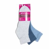 Dr. Motion® Super Comfort Diabetic Quarter Socks - Blue Perspective: Main