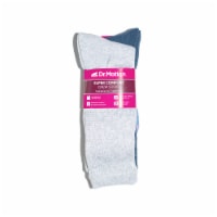 Dr. Motion® Super Comfort Diabetic Crew Socks - Blue Perspective: Main
