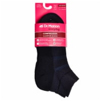 Dr. Motion® Everyday Women's Compression Quarter Socks - Black Perspective: Main