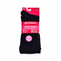 Dr. Motion® Everyday Diabetic Comfort Heat Technology Crew Socks - Black Perspective: Main