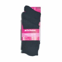 Dr. Motion® Everyday Diabetic Comfort Crew Socks - Black Perspective: Main