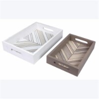 Youngs 12148 13 in. Wood Nesting Trays, Assorted Style - Set of 2