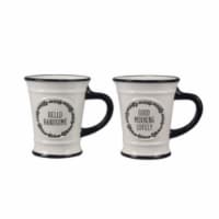 Youngs 18929 Ceramic Mugs, Assorted Color - 2 Piece