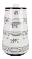 Ceramic Black and White Stacking Cannister Set