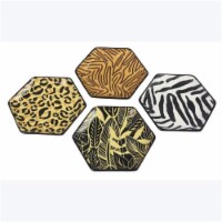 Youngs 21048 Ceramic Animal Print Trinket Dish, 3 Assorted Color