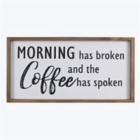 Youngs 21515 Wood Morning Coffee Wall Sign