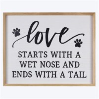 Youngs 21528 Wood Framed Pet Love Wall Sign