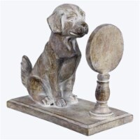 Youngs 21563 Resin Pet Dog In The Mirror Figurine